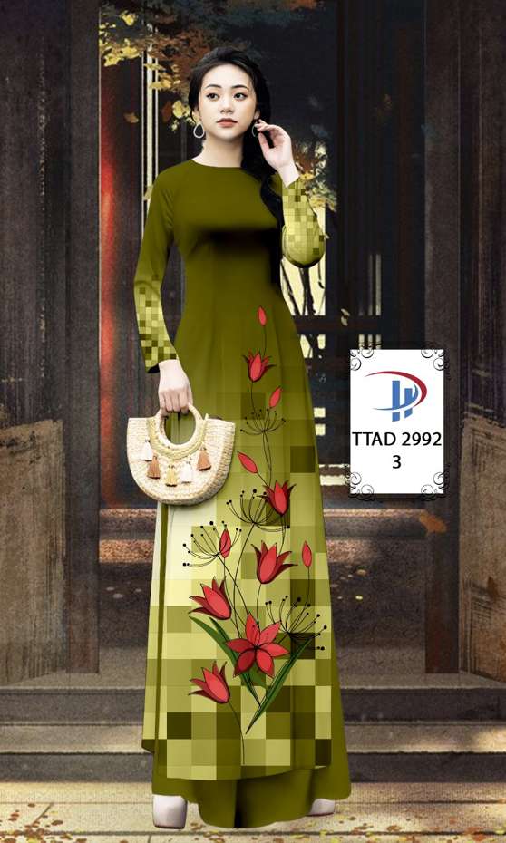 Vải Áo Dài Hoa In 3D AD TTAD2992 64